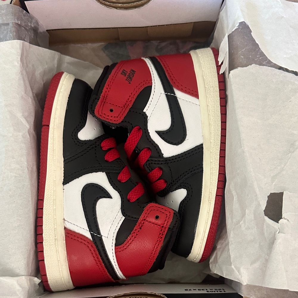 Nike Black, Red, and White High-Tops